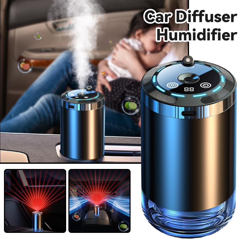 Home Fragrance System - 車用電気エアディフューザー アロマベント加湿器 ミスト消臭剤 自動車/家庭/オフィス用 5モード 充電/電源接続