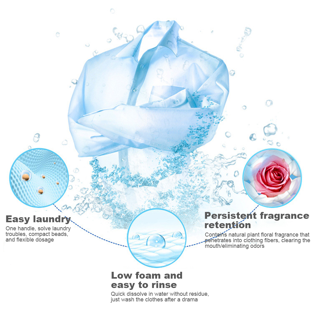 Scent Booster Bead - 100個入り洗剤液体カプセルボール静電気防止ランドリーセントブースタービーズ洗濯機用長持ち