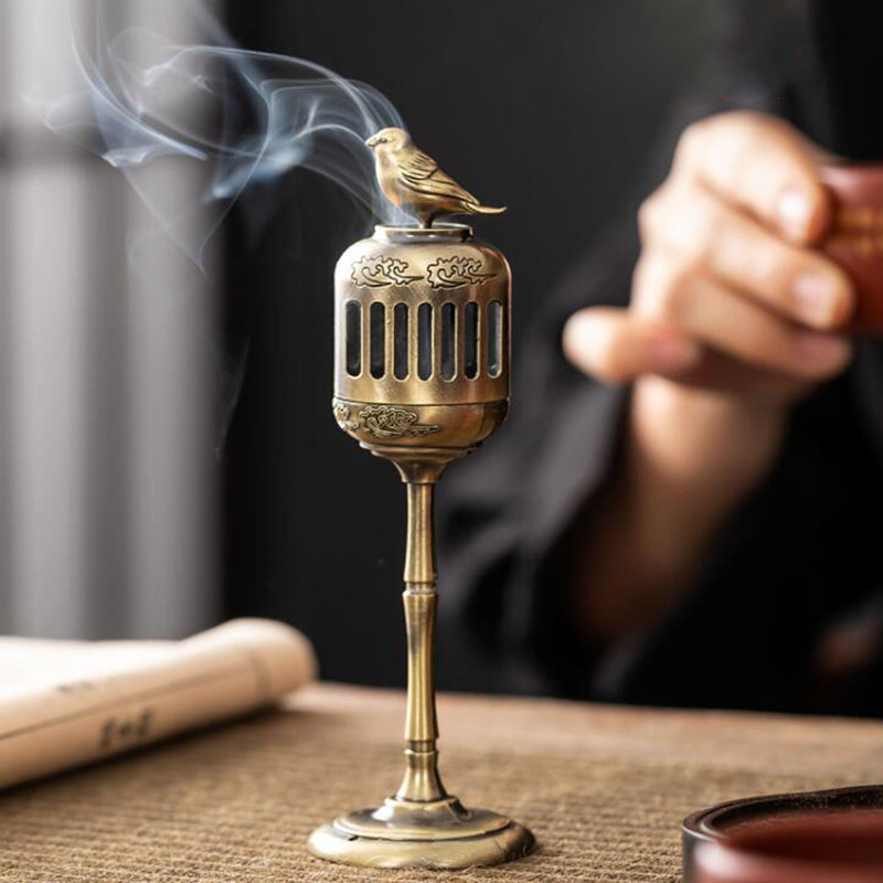 Home Fragrance Lamp - マテル・マグパイ・ホローランプ 白檀香炉 逆流香立て 茶室装飾 書斎装飾 ホームデコレーション