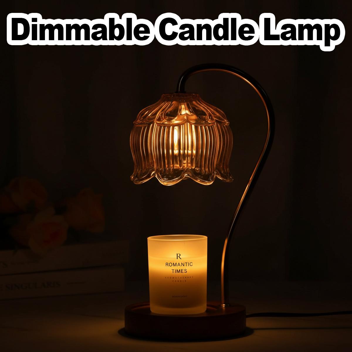 Home Fragrance Lamp - キャンドルウォーマーランプタイマー付きロータスランプ差し込み式フレグランスワックスウォーマーディマースイッチ照明装飾ホームオイルルーム