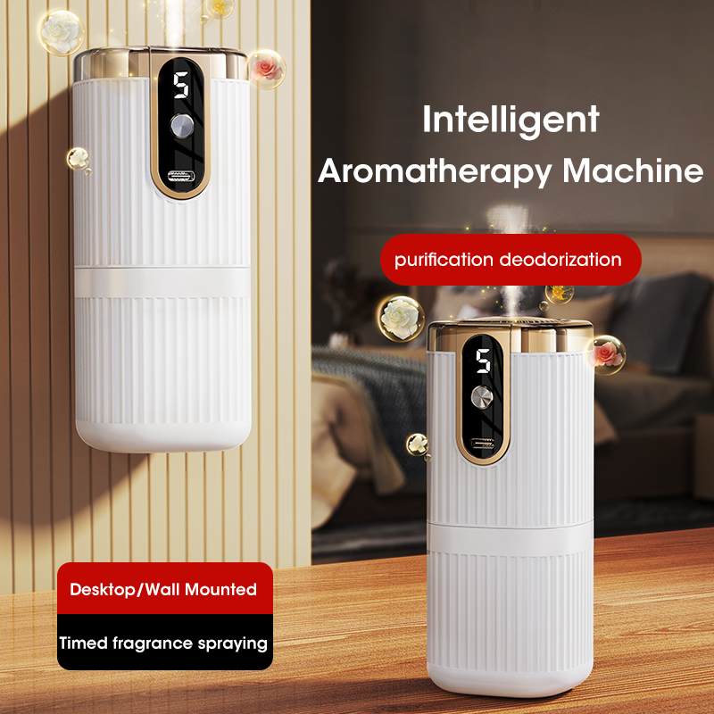 Home Fragrance System - 充電式ミニ大型ミスト5段階速度調整エッセンシャルオイルディフューザー空気加湿器アロマセラピーフレッシュナー（家庭用、車用）