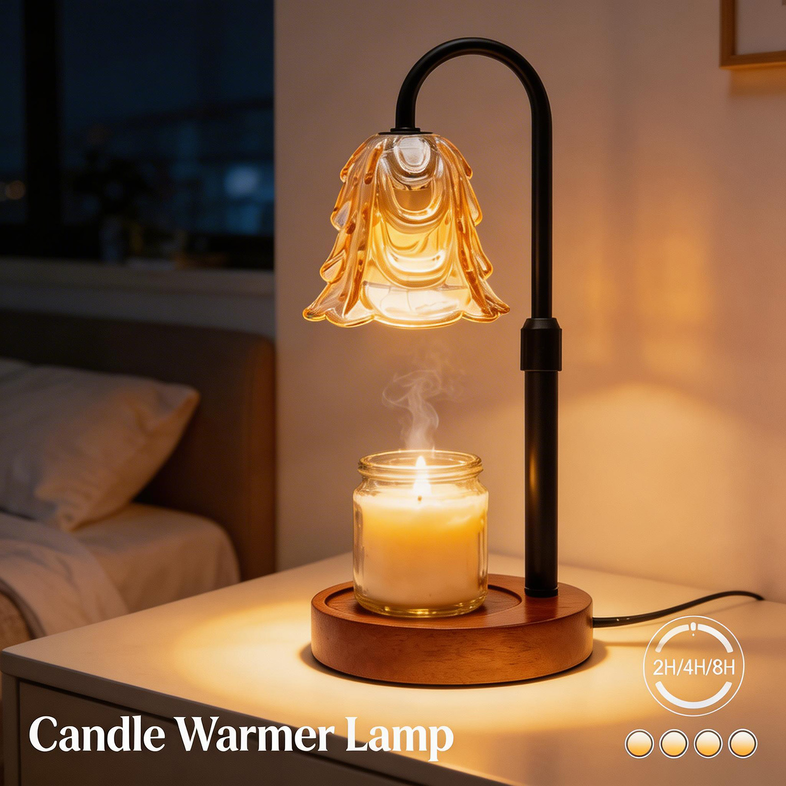 Home Fragrance Lamp - キャンドルウォーマーランプ家の装飾ワックス溶解ランプ装飾的な家の雰囲気の香り照明装飾誕生日母の日ギフト
