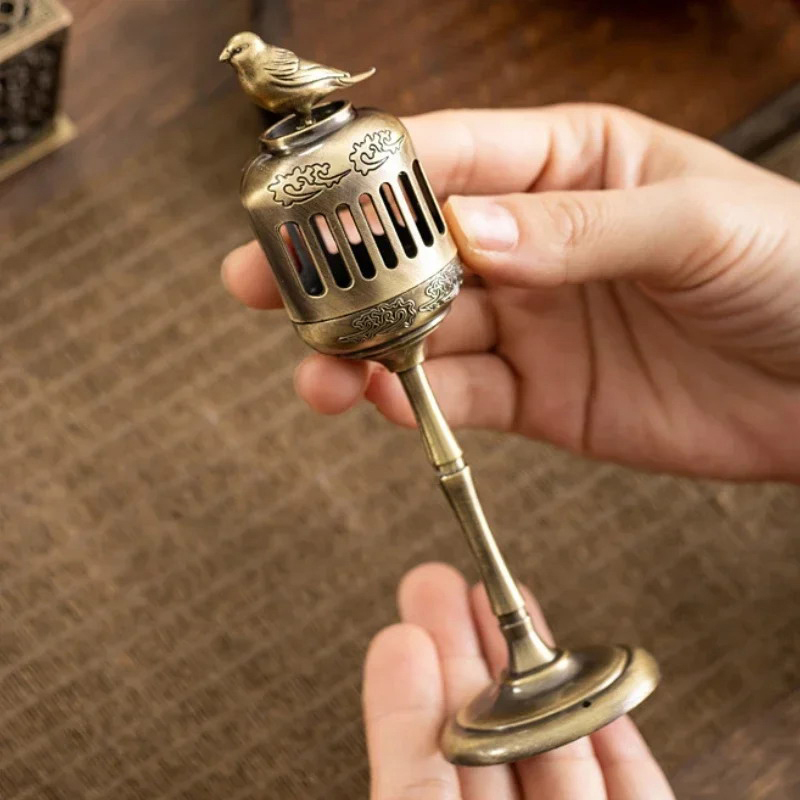 Home Fragrance Lamp - カササギ中空ランプ白檀の香り香炉喫煙逆流香ホルダー茶室の装飾品研究室の家の装飾