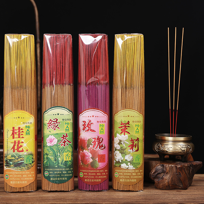 Smokeless Incense Stick - 天然無煙白檀竹スティック香仏教寺院家族礼拝提供香穏やかな心瞑想空気を浄化