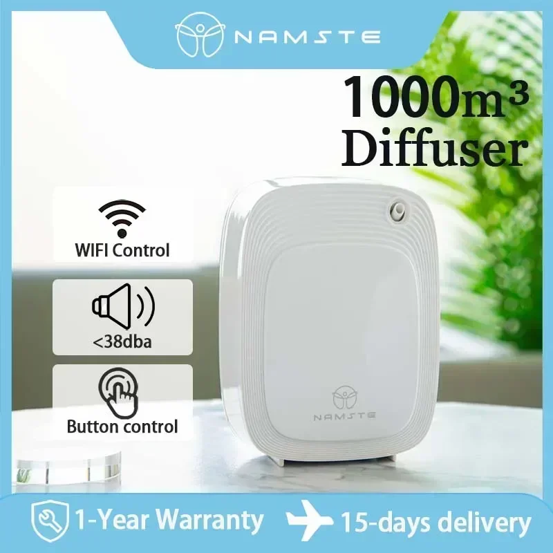 Home Fragrance Essential Oils - Namste 1000m³ アロマディフューザーマシン 200ML 容量エッセンシャルオイル空気清浄機フレグランスオイルディフューザーホームエアフレッシュナーホット