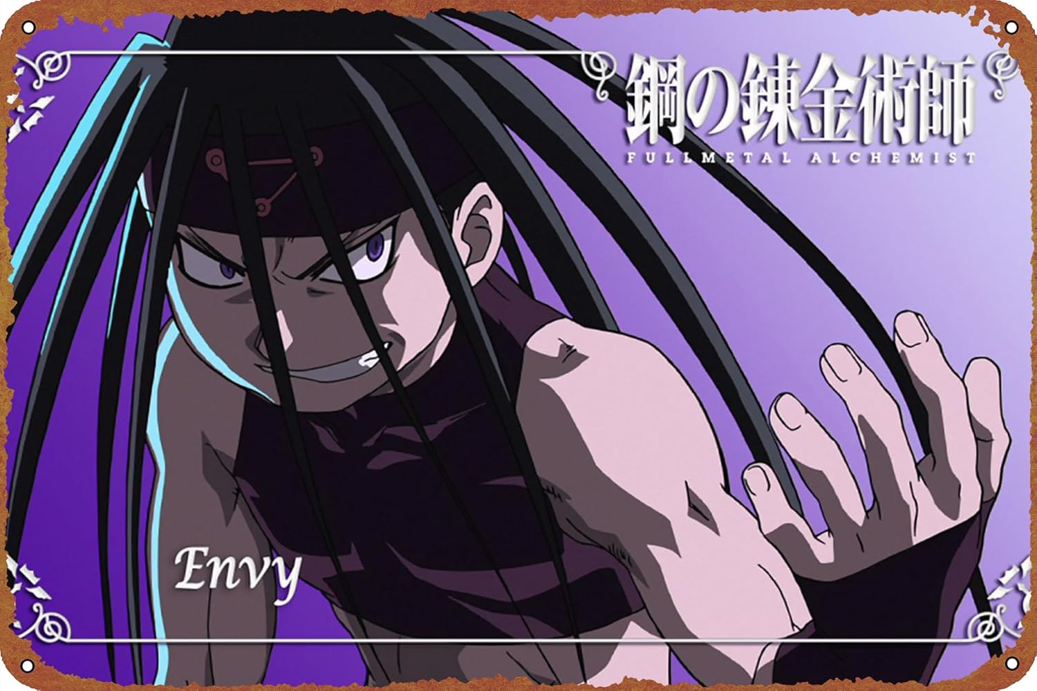 1p,Envy 錬金術士エルメルト アニメポスター ブリキ板 - Home Garden Alchemist のレビューと価格