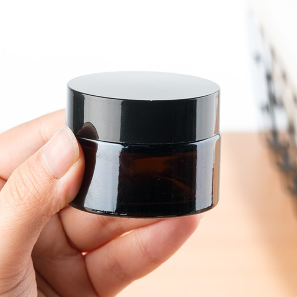 プラスチックキャンドルカップ,茶色と琥珀色,丸型,ジャーホル - Amber Jar Candle のレビューと価格