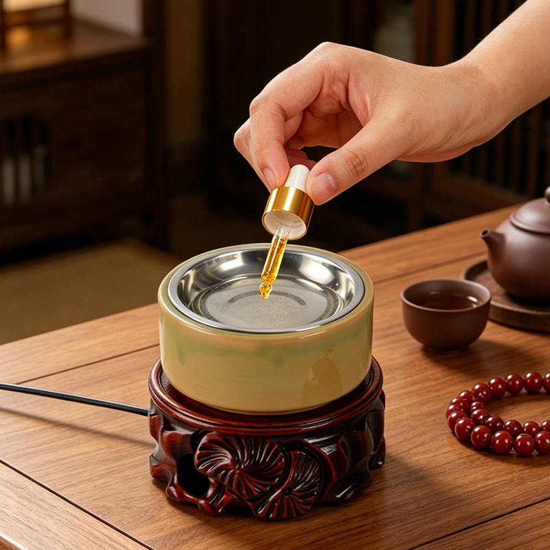 セラミック電子香炉内蔵LEDライトタイミング調整可能な温度エ - Home Fragrance Lamp のレビューと価格