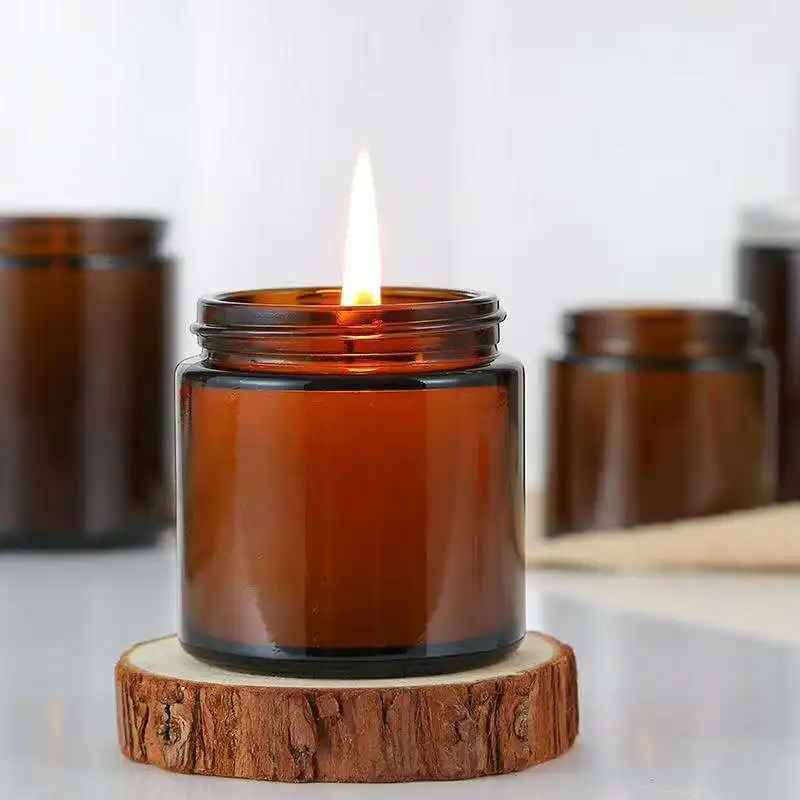 6pc 100/250 ミリリットル琥珀ガラスキャンドルジャ - Amber Jar Candle のレビューと価格