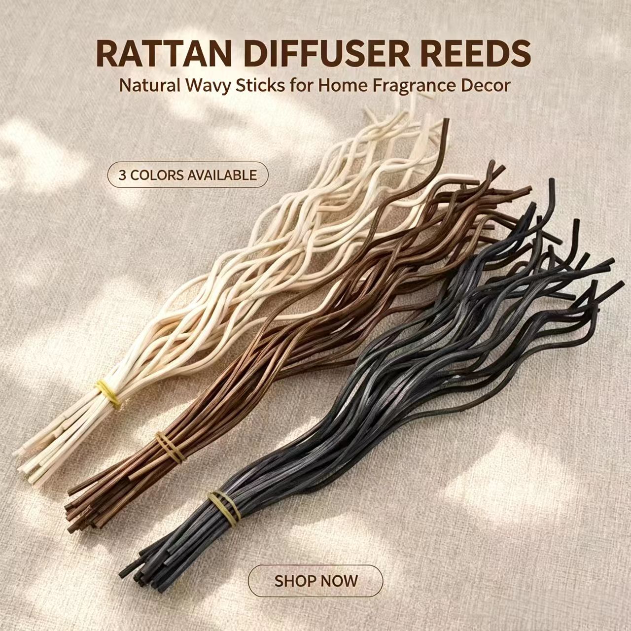 20 個の長い波状籐リードディフューザースティックフレグラン - Home Fragrance Diffuser Refills のレビューと価格