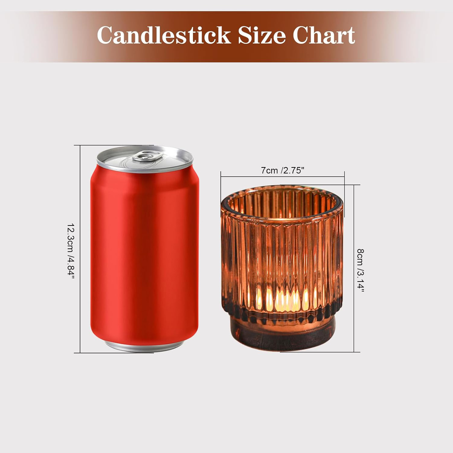 ヴィンテージリブ付きアンバーガラスティーライト＆奉納キャンド - Amber Jar Candle のレビューと価格
