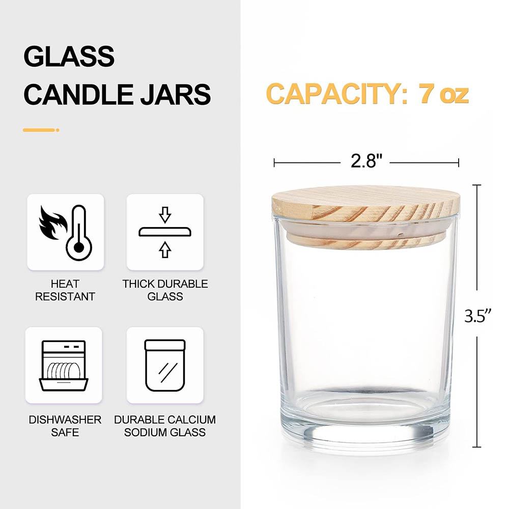 キャンドル作り用の200mlの厚いキャンドルジャー、キャンド - Amber Jar Candle のレビューと価格