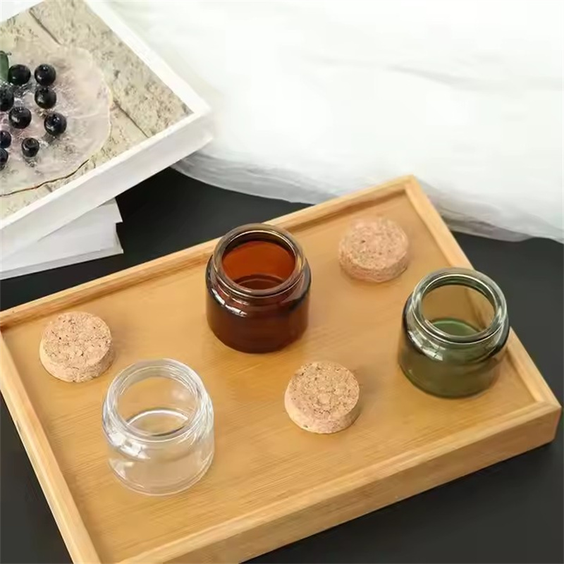 木製の蓋付きのガラスカップ,透明な琥珀色のボトル,手作りのク - Amber Jar Candle のレビューと価格