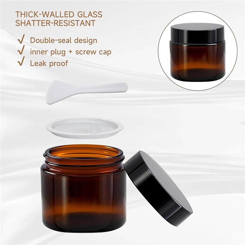 自家製化粧品、バーム、キャンドル、バター用 - 12個入り  - Amber Jar Candle のレビューと価格